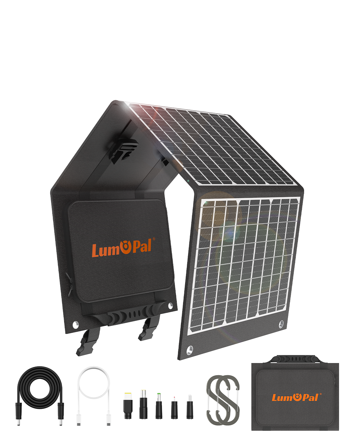 LUM Solar 40 Portable Solar Panel-Black