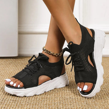 [New Arrivals] PREMIUM Stylish Platform Hollow-out Orthopedic Sandals